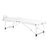 Massagetafel Inklapbaar Aluminium Balance 3 Zones Wit
