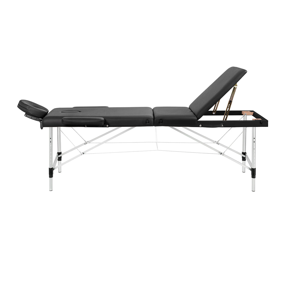 Massagetafel Inklapbaar Aluminium Balance 3 Zones Zwart - afbeelding 3
