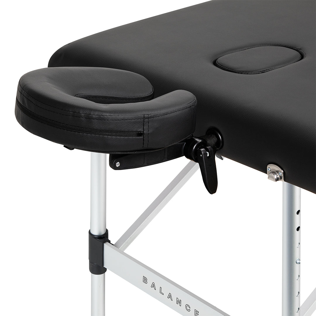 Massagetafel Inklapbaar Aluminium Balance 3 Zones Zwart - afbeelding 5