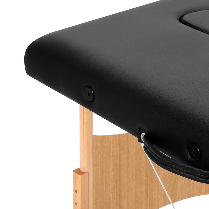 Massagetafel Inklapbaar Hout Balance Lux 2 Zones Zwart - afbeelding 10