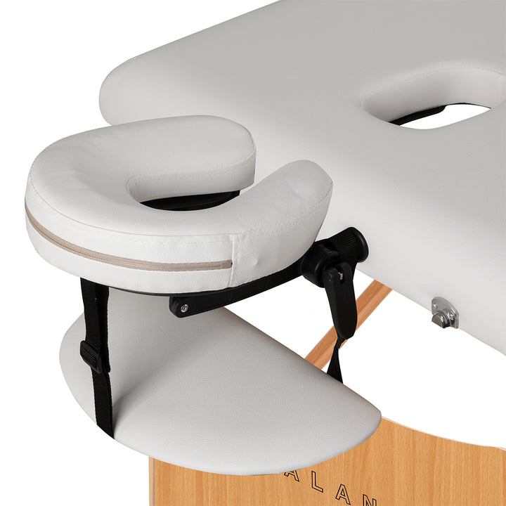 Massagetafel Inklapbaar Beukenhout Balance Lux 3 Zones Wit - afbeelding 4