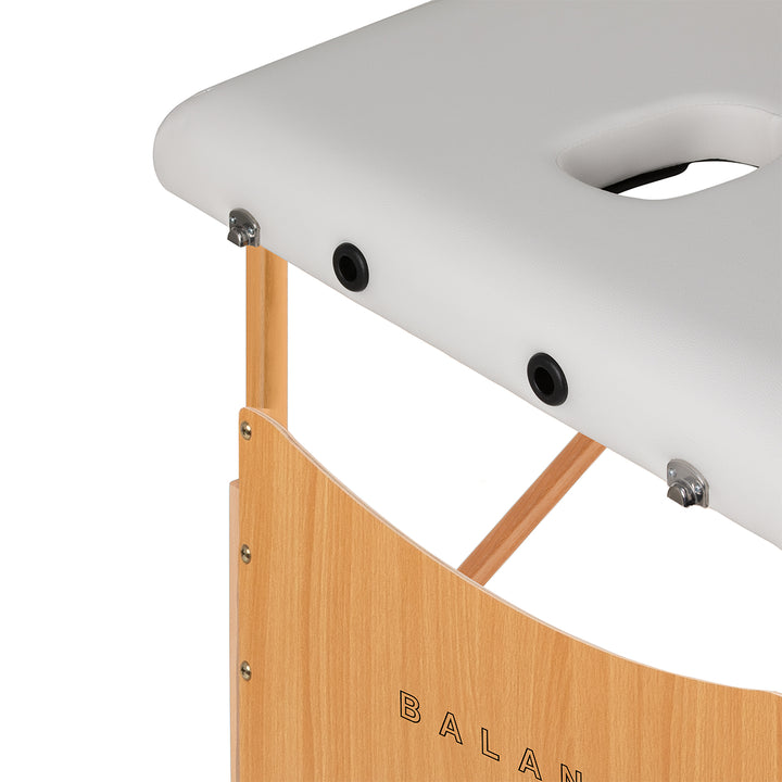 Massagetafel Inklapbaar Beukenhout Balance Lux 3 Zones Wit - afbeelding 5