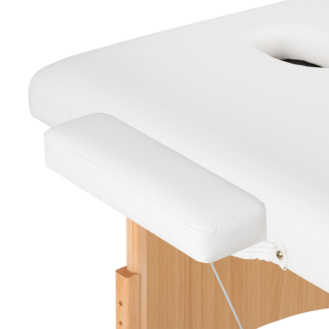 Massagetafel Inklapbaar Beukenhout Balance Lux 3 Zones Wit - afbeelding 6