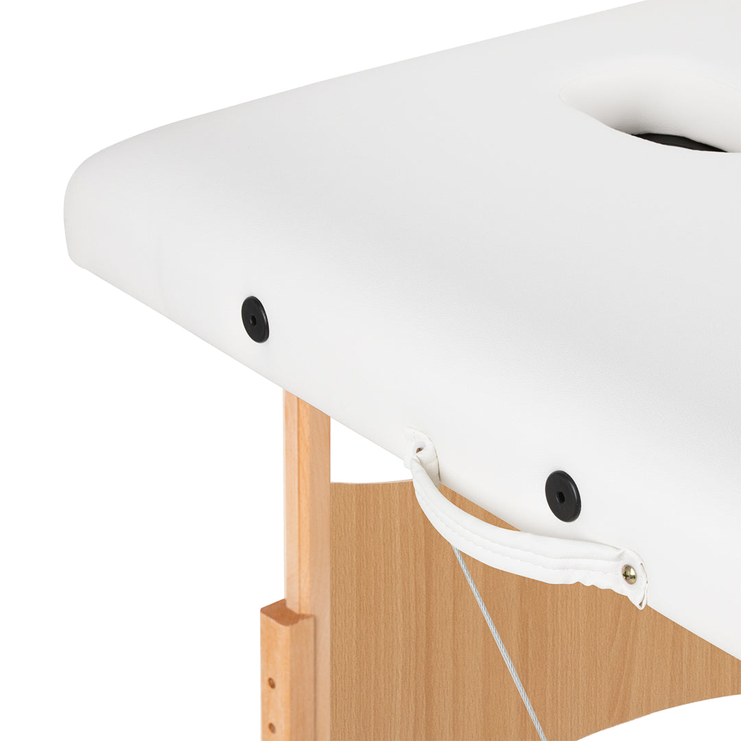 Massagetafel Inklapbaar Beukenhout Balance Lux 3 Zones Wit - afbeelding 7
