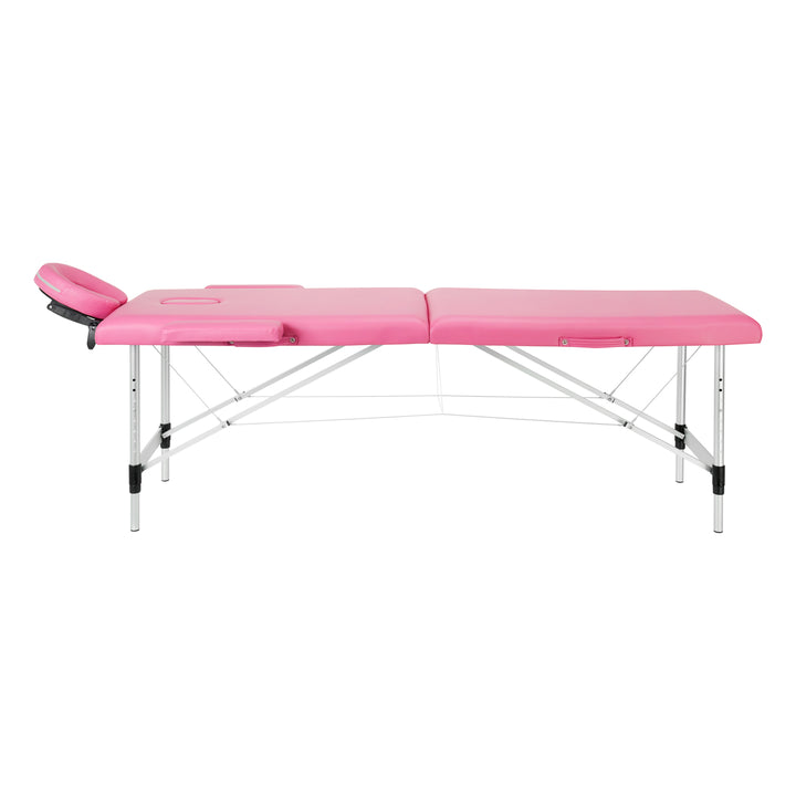 Massagetafel Inklapbaar Aluminium Balance 2 Zones Roze - afbeelding 2