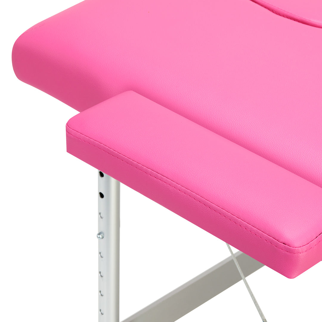 Massagetafel Inklapbaar Aluminium Balance 2 Zones Roze - afbeelding 6
