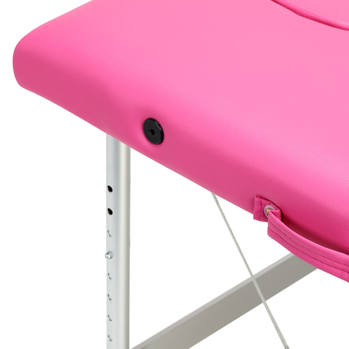 Massagetafel Inklapbaar Aluminium Balance 2 Zones Roze - afbeelding 7
