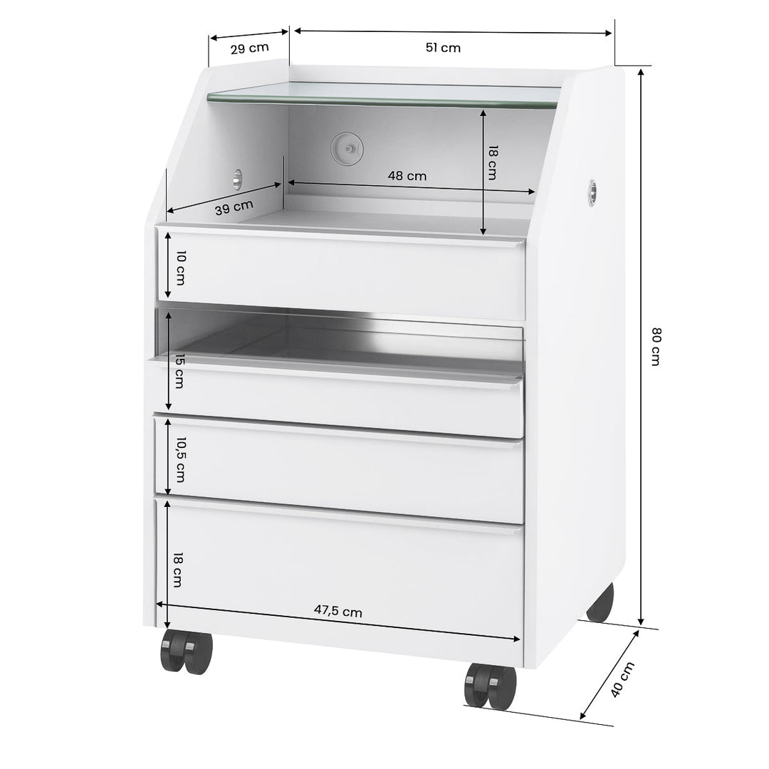 Roltafel 984 Wit