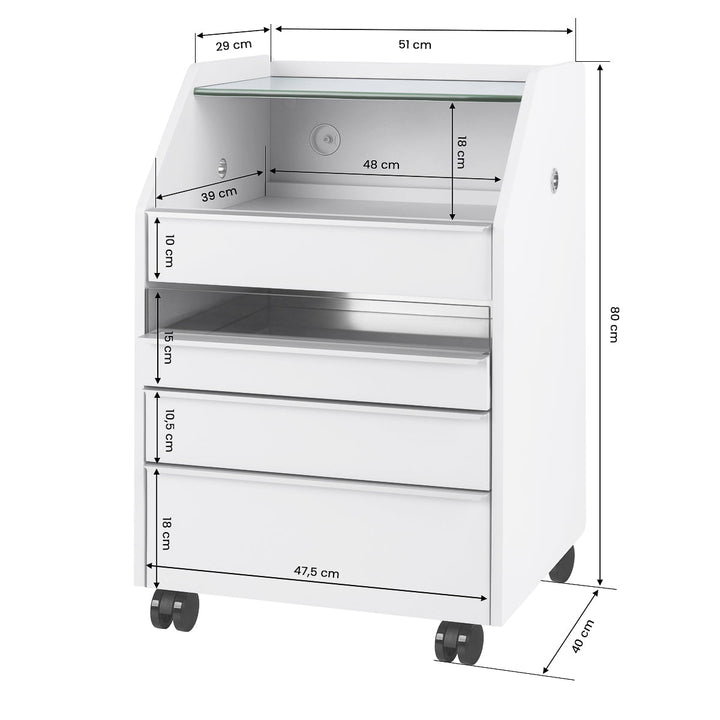Roltafel 984 Wit