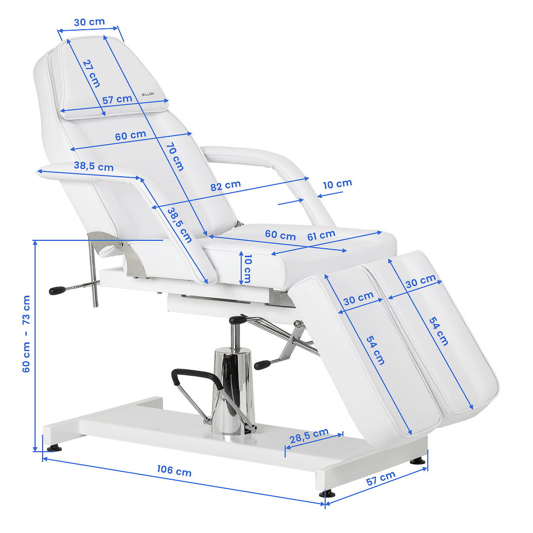 Behandelstoel Hydraulisch Sillon 210 Pedi Wit - afbeelding 18