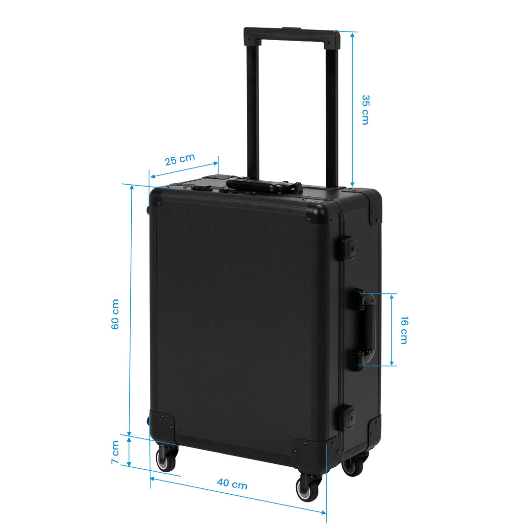 Make-up Koffer Mobiel Station Plus met Verlichte Spiegel en Speakers Zwart - afbeelding 15