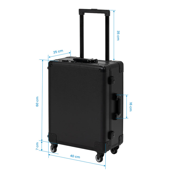 Make-up Koffer Mobiel Station Plus met Verlichte Spiegel en Speakers Zwart - afbeelding 15