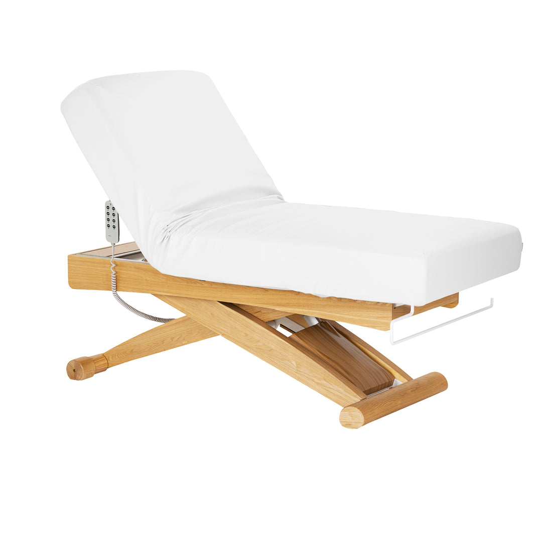 Massagetafel Elektrisch Sillon Siesta Wit-Lichtbruin - afbeelding 3