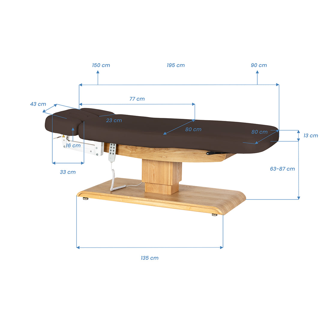 Massagetafel Elektrisch Sillon Relax Donkerbruin-Lichtbruin - afbeelding 20