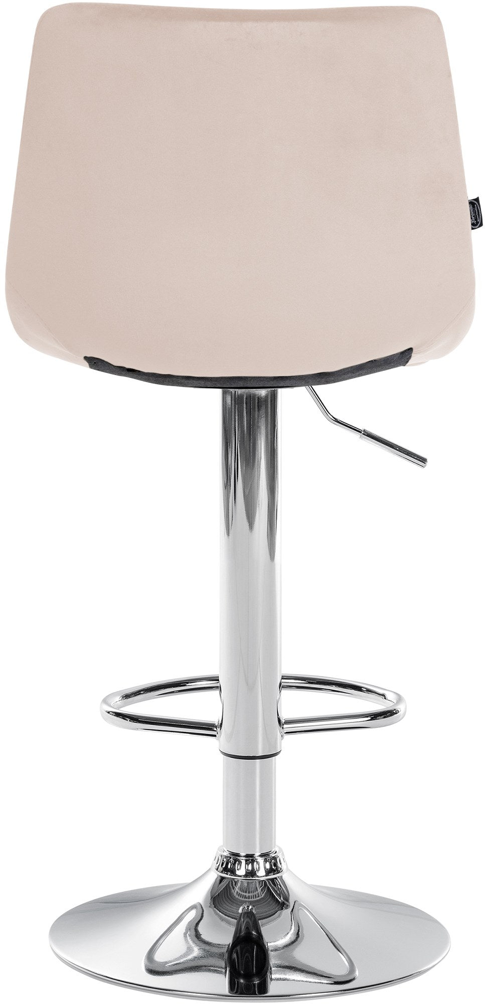 Barkruk met Rugleuning Fluweel Verstelbaar Draaibaar 107 Beige - afbeelding 6