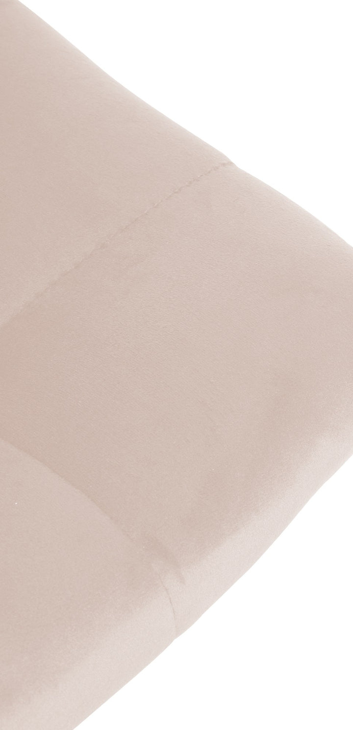 Barkruk met Rugleuning Fluweel Verstelbaar Draaibaar 107 Beige - afbeelding 7