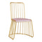 Stoel Fluweel MT-307 Goud Roze