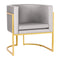 Stoel Fluweel MT-308 Goud Grijs