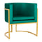 Stoel Fluweel MT-308 Goud Groen
