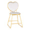 Stoel Fluweel MT-309 Goud Grijs