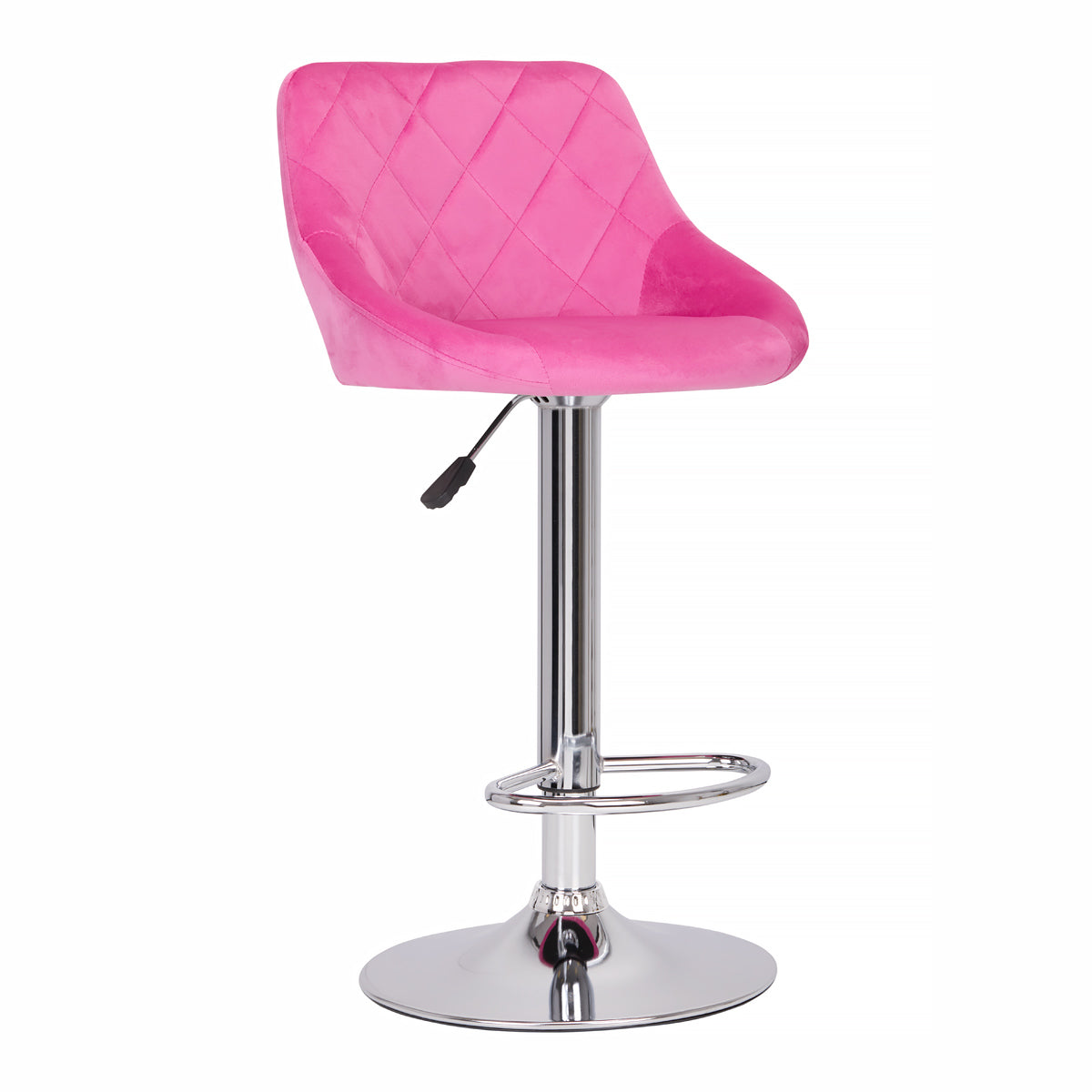 Barstoel Quilt Swivel Verstelbaar Zwart Fuchsia 1