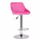 Barstoel Quilt Swivel Verstelbaar Zwart Fuchsia