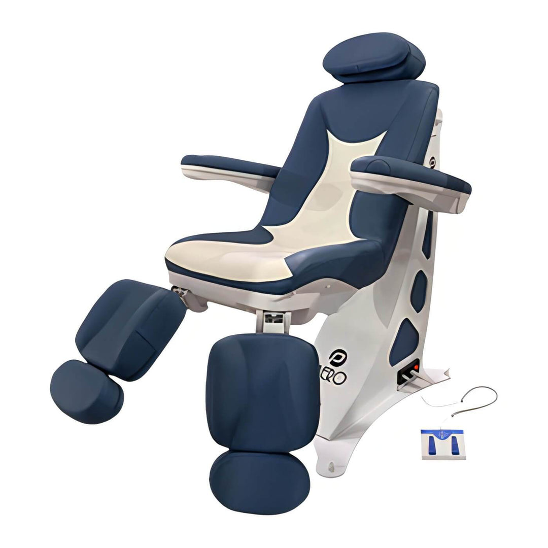 Behandelstoel Elektrisch P Clinic Aero Blauw Wit