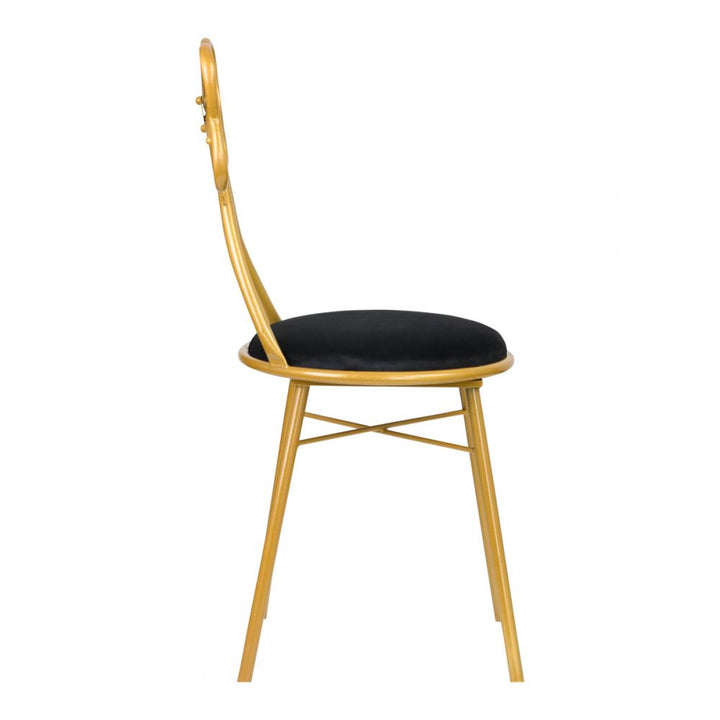 Cosmetische stoel DT2 Goud-Zwart