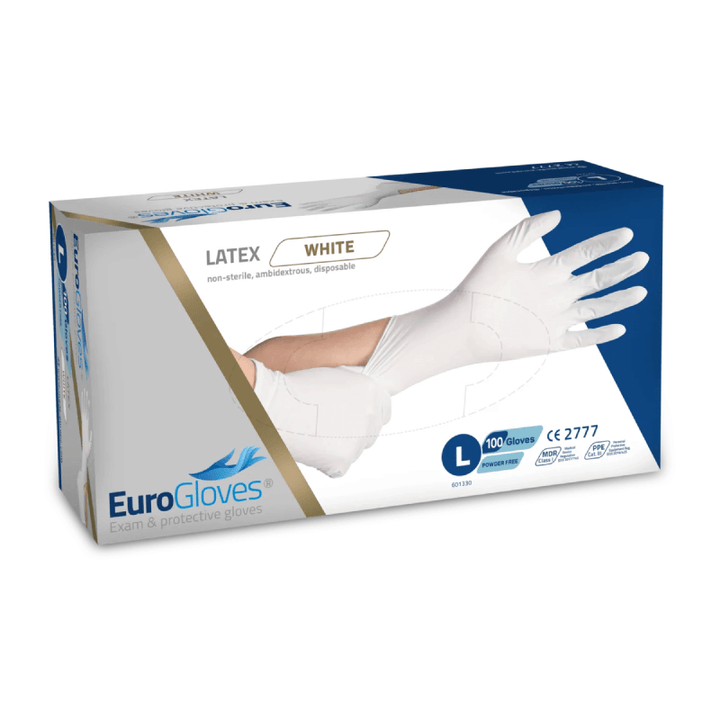 Handschoenen EuroGloves Latex Wit 100st.