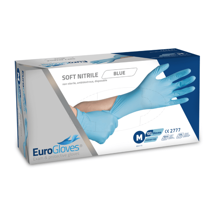 Handschoenen EuroGloves Soft-Nitrile Blauw 100st.