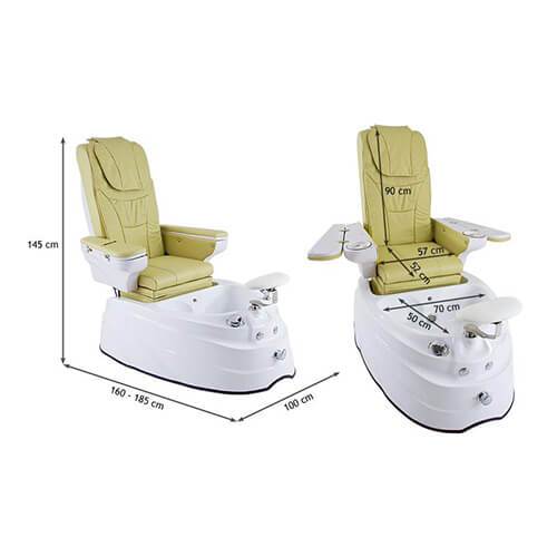 Behandelstoel Massage LusQmed Pedi Spa 4123B Zwart