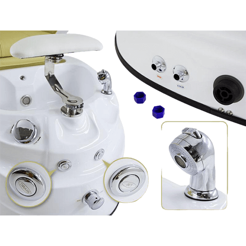 Behandelstoel Massage LusQmed Pedi Spa 4123B Zwart