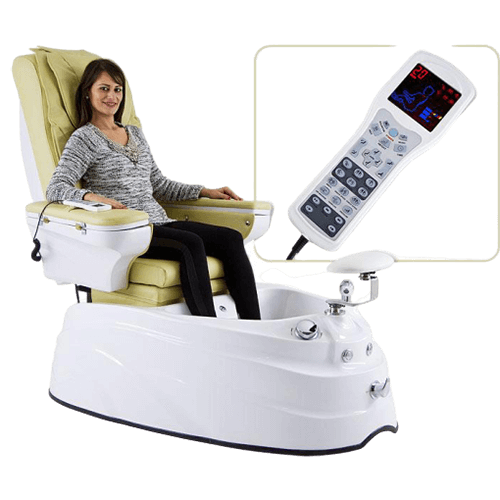 Behandelstoel Massage LusQmed Pedi Spa 4123B Wit