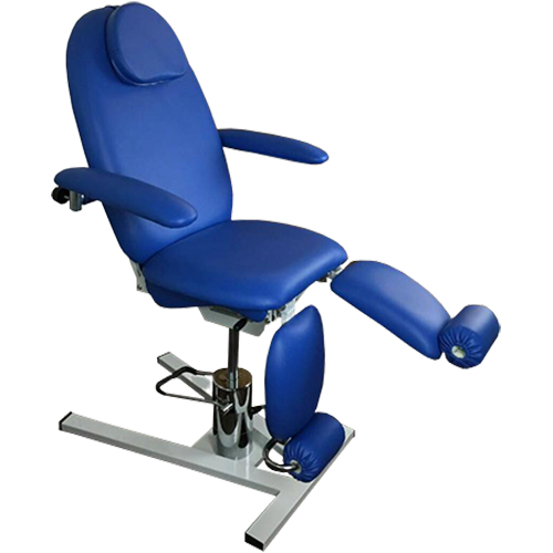 Behandelstoel hydraulisch Podo Splendia Blauw